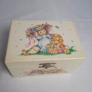 Vintage 1980's Girls Musical Ballerina Jewelry Box London Bridges Wal Mart